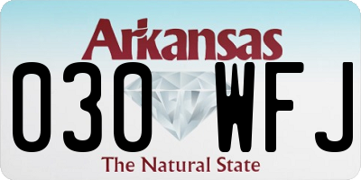 AR license plate 030WFJ
