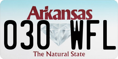 AR license plate 030WFL