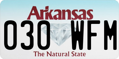 AR license plate 030WFM