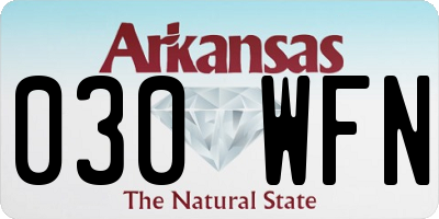 AR license plate 030WFN