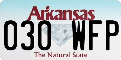 AR license plate 030WFP