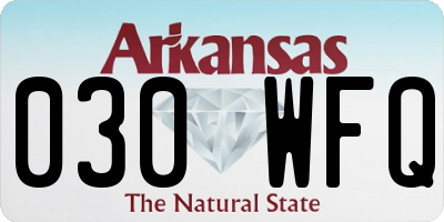 AR license plate 030WFQ