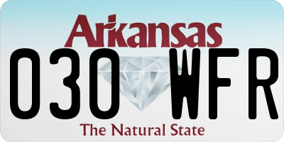 AR license plate 030WFR