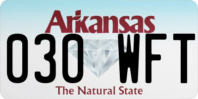 AR license plate 030WFT