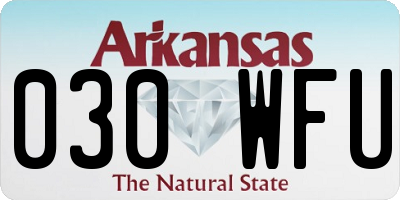 AR license plate 030WFU
