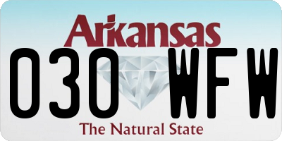 AR license plate 030WFW