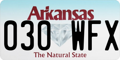 AR license plate 030WFX