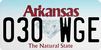 AR license plate 030WGE