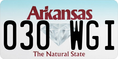 AR license plate 030WGI