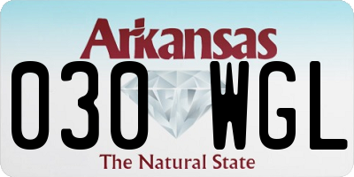 AR license plate 030WGL