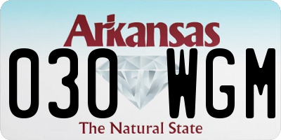 AR license plate 030WGM