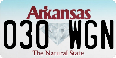AR license plate 030WGN
