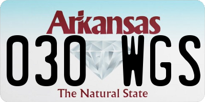 AR license plate 030WGS