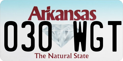 AR license plate 030WGT