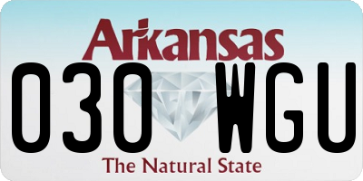 AR license plate 030WGU