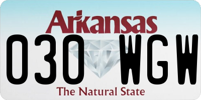 AR license plate 030WGW