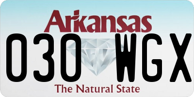 AR license plate 030WGX