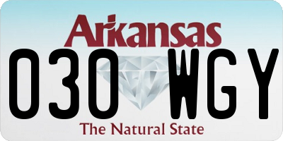 AR license plate 030WGY