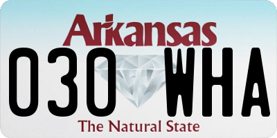 AR license plate 030WHA