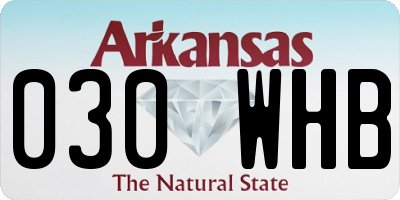 AR license plate 030WHB