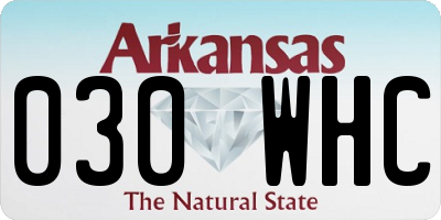 AR license plate 030WHC