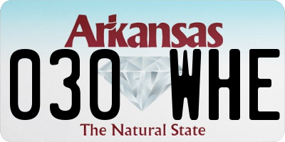 AR license plate 030WHE