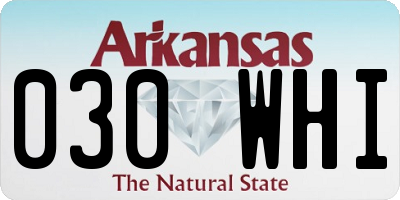 AR license plate 030WHI