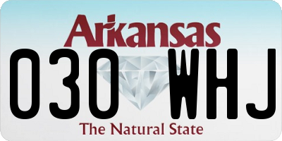 AR license plate 030WHJ