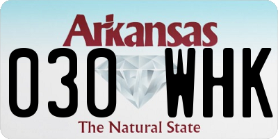 AR license plate 030WHK