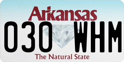 AR license plate 030WHM