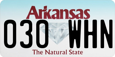 AR license plate 030WHN