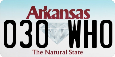 AR license plate 030WHO