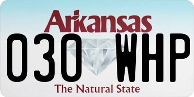 AR license plate 030WHP