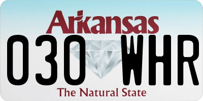 AR license plate 030WHR