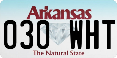 AR license plate 030WHT