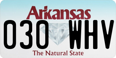AR license plate 030WHV