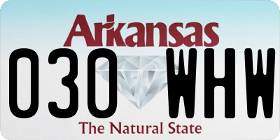 AR license plate 030WHW