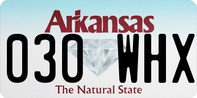 AR license plate 030WHX