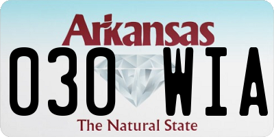 AR license plate 030WIA