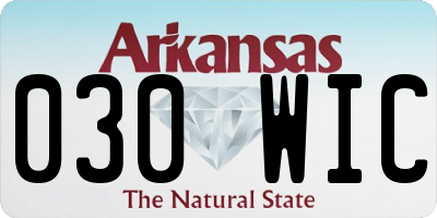 AR license plate 030WIC