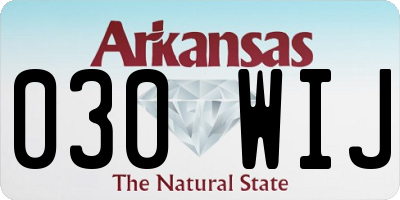 AR license plate 030WIJ