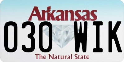 AR license plate 030WIK