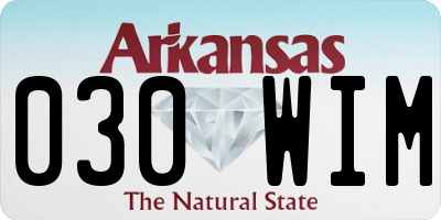 AR license plate 030WIM