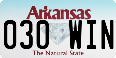 AR license plate 030WIN