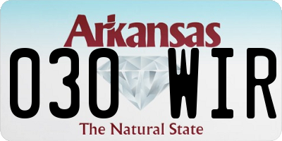 AR license plate 030WIR
