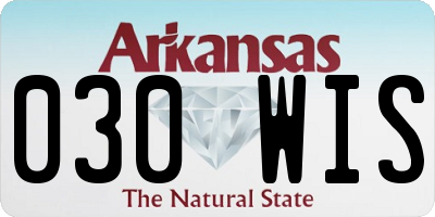 AR license plate 030WIS
