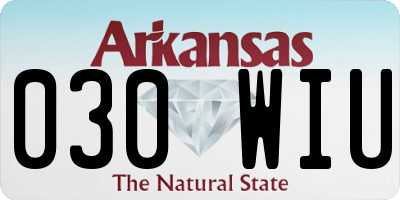 AR license plate 030WIU
