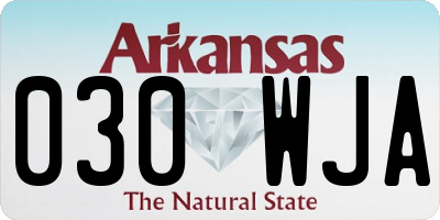 AR license plate 030WJA