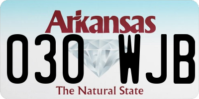 AR license plate 030WJB