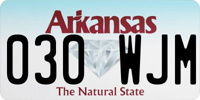 AR license plate 030WJM
